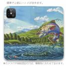 【八百板浩司】【手帳型ベルトなし】【Stick Case】Leaping Rainbow レインボートラウト