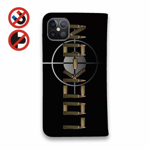 【彫姫】【手帳型ベルトなし】【Stick Case】LOCK-ON弾丸