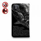 【手帳型ベルトなし】【Stick Case】墨絵風 キハダマグロ 黒