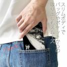 【手帳型ベルトなし】【Stick Case】墨絵風 キハダマグロ 黒