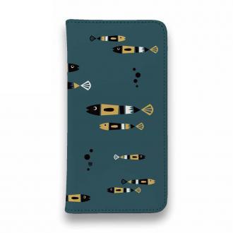 【手帳型ベルトなし】【Stick Case】【釣りざんまい】レトロフィッシュ_北欧風