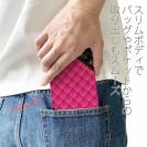 【Genuine】【手帳型ベルトなし】【Stick Case】マトラッセ柄　タ?イアコ?ナル　チェック　ピンク