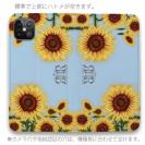 【ROMI HIME】【手帳型ベルトなし】【Stick Case】ひまわり　ブルー