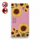 【ROMI HIME】【手帳型ベルトなし】【Stick Case】ひまわり　ピンク