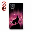 【ROMI HIME】【手帳型ベルトなし】【Stick Case】狼ピンク 月