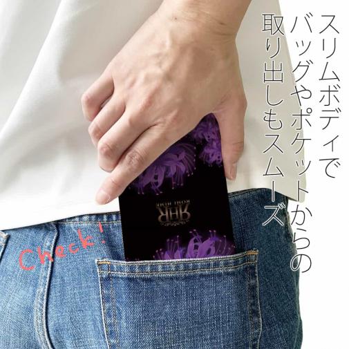 【ROMI HIME】【手帳型ベルトなし】【Stick Case】彼岸花　パープル