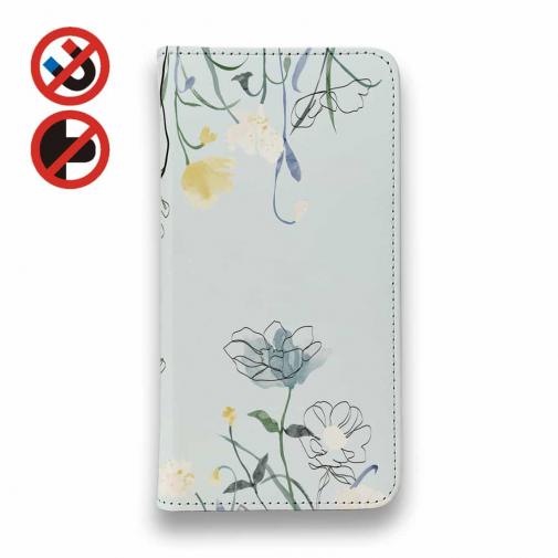 【手帳型ベルトなし】【Stick Case】デリケートペイント ブルー