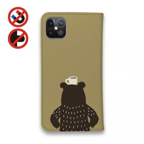 【手帳型ベルトなし】【Stick Case】クマさんとホットコーヒー(wakat)