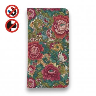 【手帳型ベルトなし】【Stick Case】クラシック牡丹