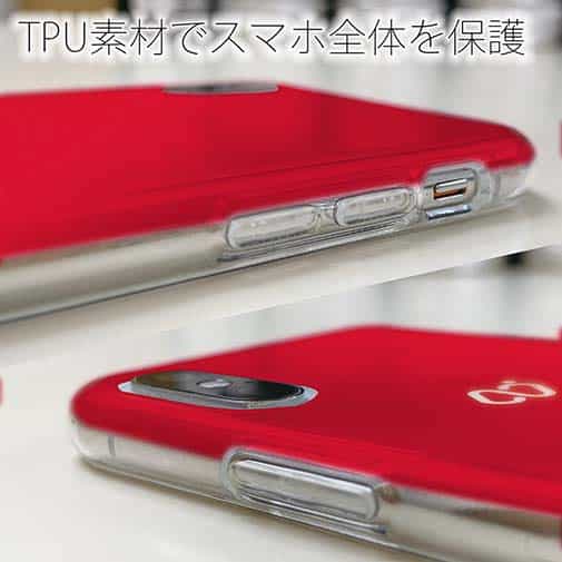 【透明型（TPU）】ロゴ・レッド