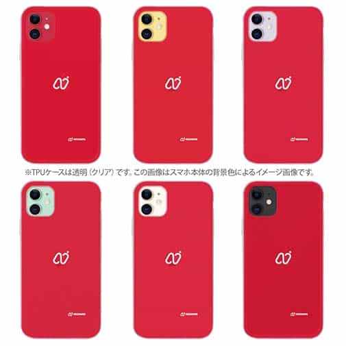 【透明型（TPU）】ロゴ・レッド