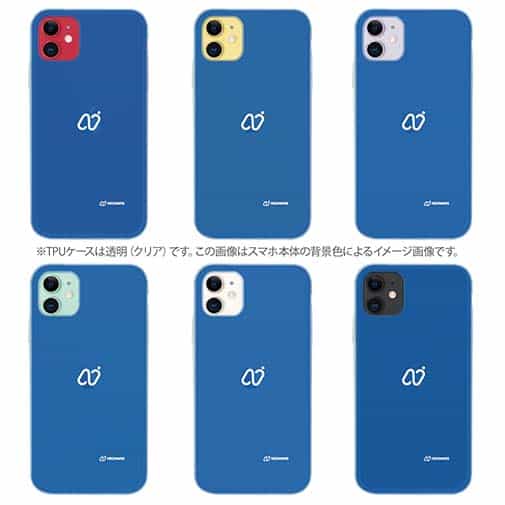 【透明型（TPU）】ロゴ・ブルー