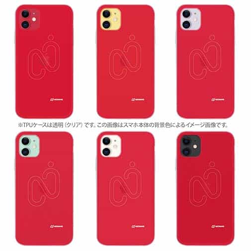 【透明型（TPU）】ロゴ（大）・レッド