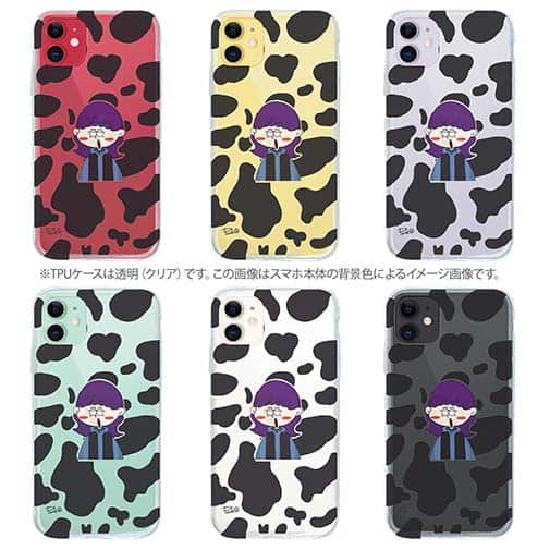【Pariko】【TPUケース】牛柄と女の子 アメコミ