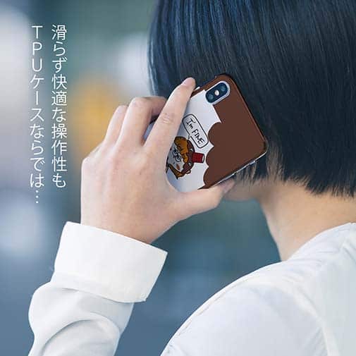 【Pariko】【TPUケース】頭に飲み物を被った女の子 アメコミ