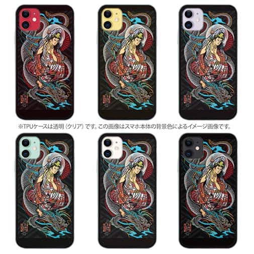 【TPU】【彫姫】騎龍観音（カラー）　和彫りデザイン