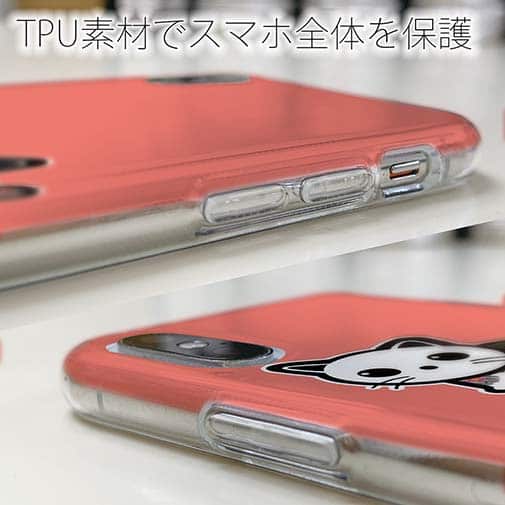 【TPU】【彫姫】TATTOO HURTS 猫（ピンク）　和彫りデザイン