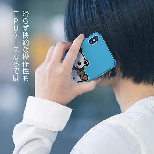 【TPU】【彫姫】TATTOO HURTS 猫（ブルー）　和彫りデザイン