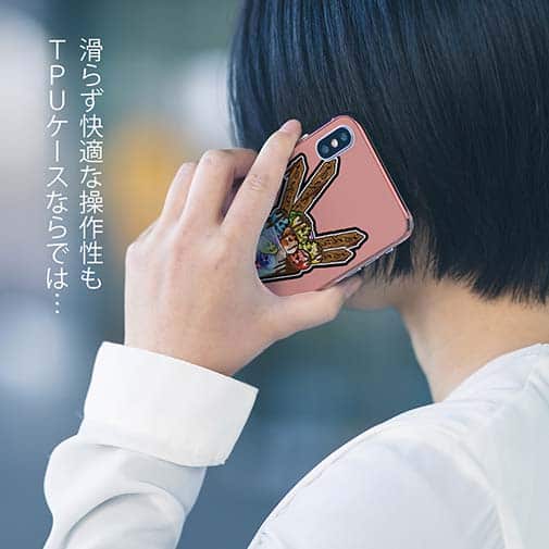 【TPU】【彫姫】ドクロパフェ？（イエローピンク）　和彫りデザイン