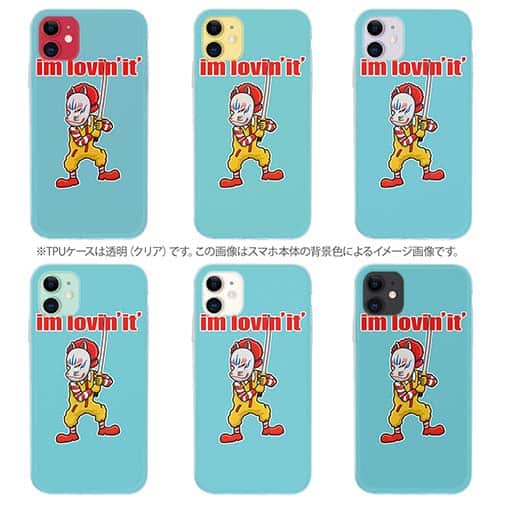 【TPU】【彫姫】I'm lovin'it（ライトブルー）　和彫りデザイン