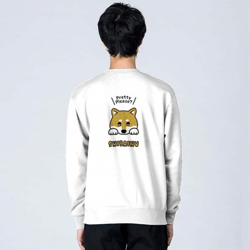 【トレーナー】柴犬のおねだり顔(wakat) 8.4oz Cotton:100%