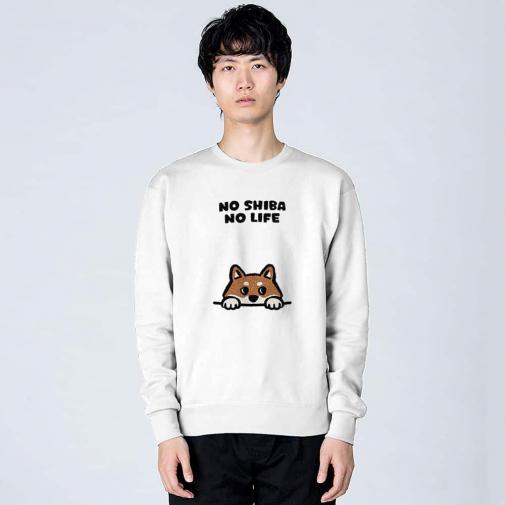 【トレーナー】何か気になる柴犬_赤柴(wakat) 8.4oz Cotton:100%