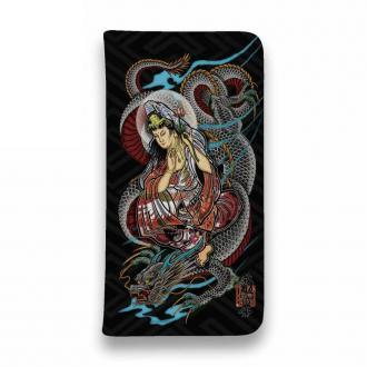 お歳暮 2025 彫姫】【手帳型ベルトなし】【Stick 和彫り Case】騎龍観音 パーツ
