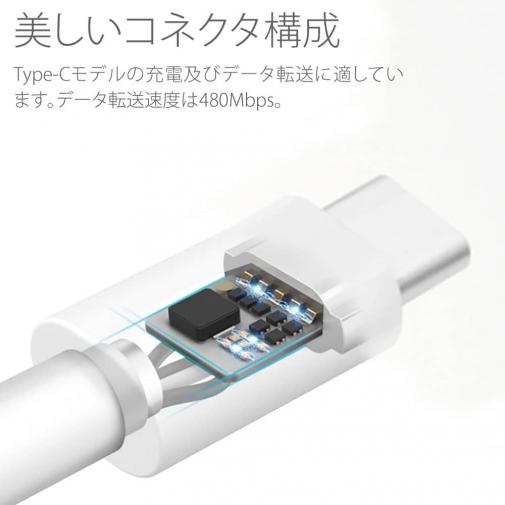 USB Type-Cケーブル 2m 2.4A 【USB-IF認定済み】
