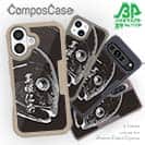 【Compos-Case】オナガグレ　墨絵風(黒)