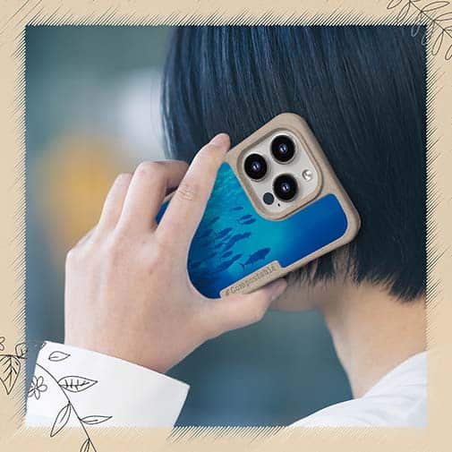 【Compos-Case】海の風景　マグロの影