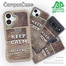 【Compos-Case】KEEP CALM AND OF FISHING　木目