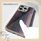 【Compos-Case】エギ柄　パープルラメ