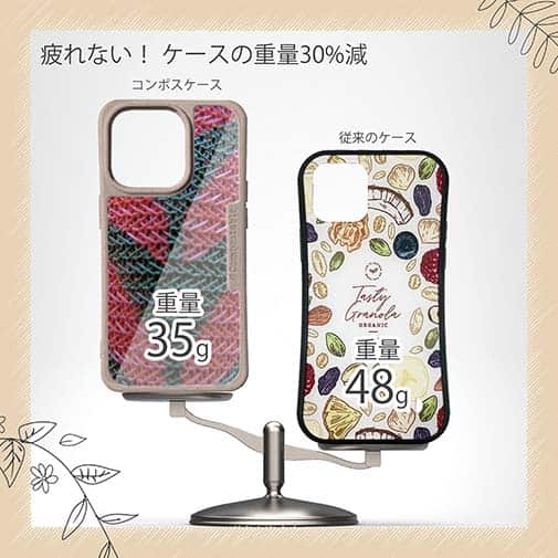 【Compos-Case】エギ柄　タイガーピンク