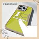 【Compos-Case】I love Fishing Green