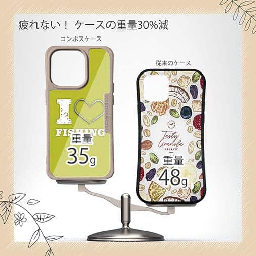 【Compos-Case】I love Fishing Green