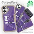 【Compos-Case】I love Fishing Purple
