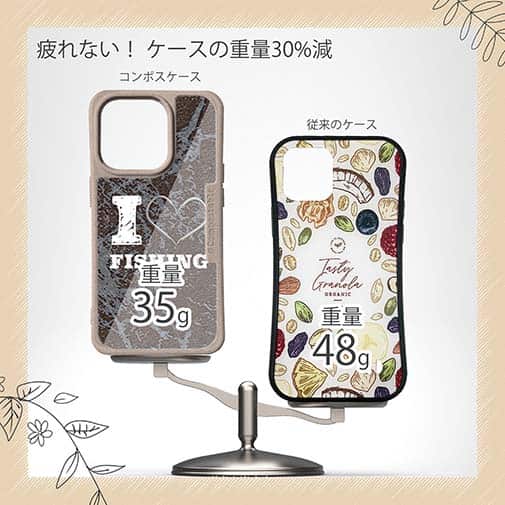 【Compos-Case】I love Fishing　Brown