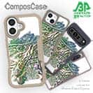 【Compos-Case】ブラックバスのバイト　ペイント風　グリーン