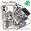 【Compos-Case】ブラックバスのバイト　ペイント風　モノトーン