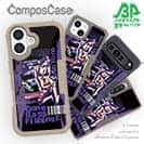 【Compos-Case】Gone Bass Fishing ローライダーポスター風　パープル