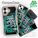 【Compos-Case】Gone Bass Fishing ローライダーポスター風　エメラルドグリーン