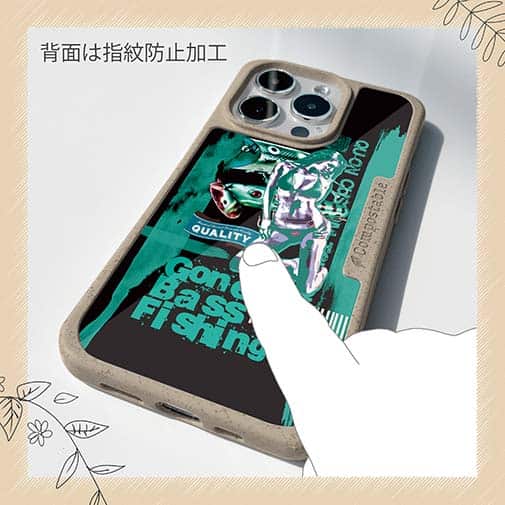 【Compos-Case】Gone Bass Fishing ローライダーポスター風　エメラルドグリーン