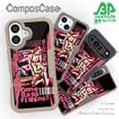 【Compos-Case】Gone Bass Fishing ローライダーポスター風　ライトレッド