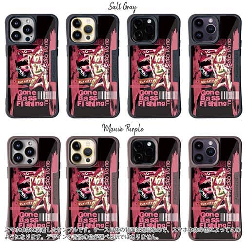 【Compos-Case】Gone Bass Fishing ローライダーポスター風　ライトレッド