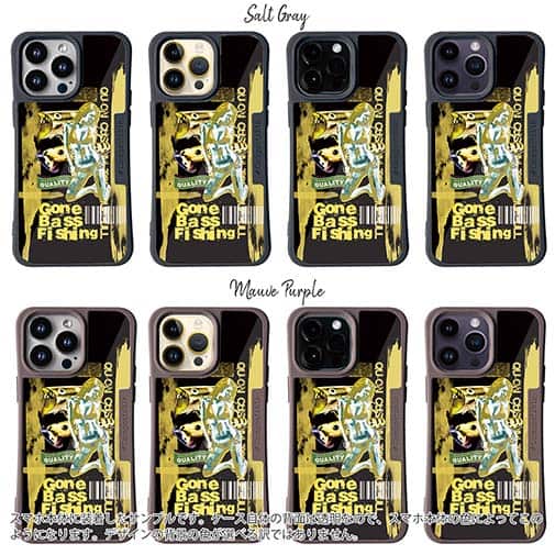 【Compos-Case】Gone Bass Fishing ローライダーポスター風　イエロー