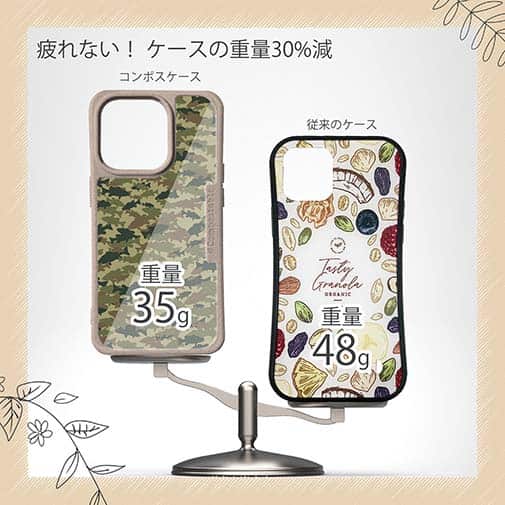 【Compos-Case】ブラックバス　迷彩柄　アーミーカラー