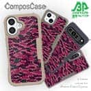 【Compos-Case】ブラックバス　迷彩柄　レッドカラー