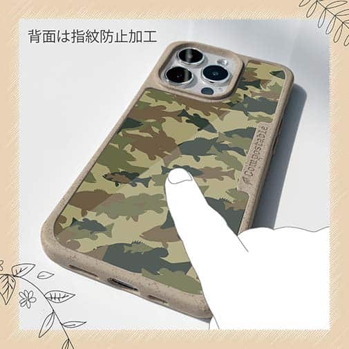 【Compos-Case】ブラックバス　迷彩大柄　アーミーカラー