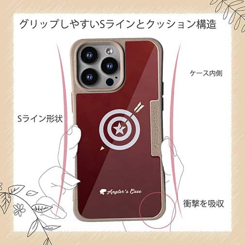 【Compos-Case】ダーツ　アングラーズケース　ロゴ入り　レッド