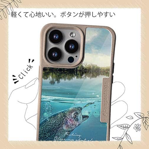 【Compos-Case】クローズアップ!　水中でニジマスが掛かった瞬間!